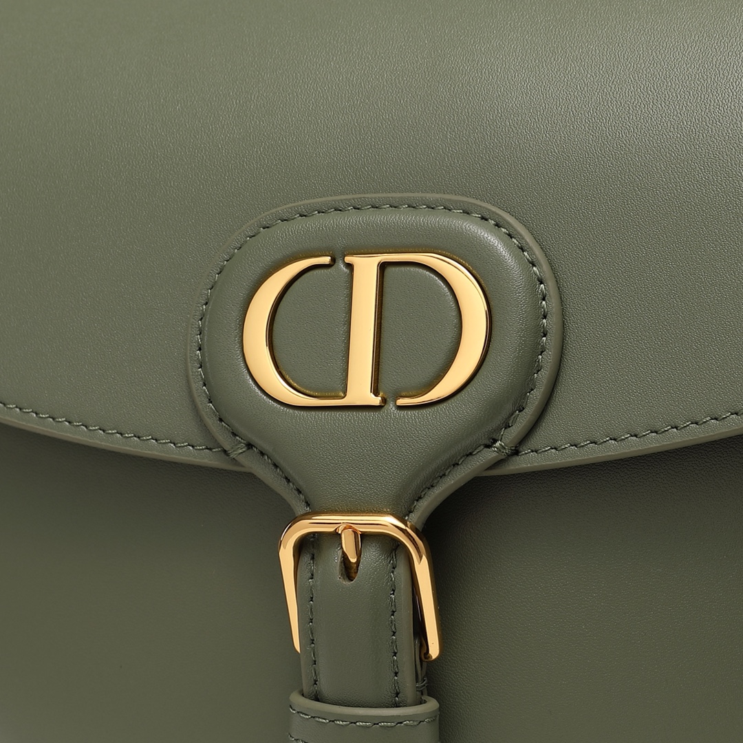 Medium Dior Bobby Bag Cedar Green Box Calfskin